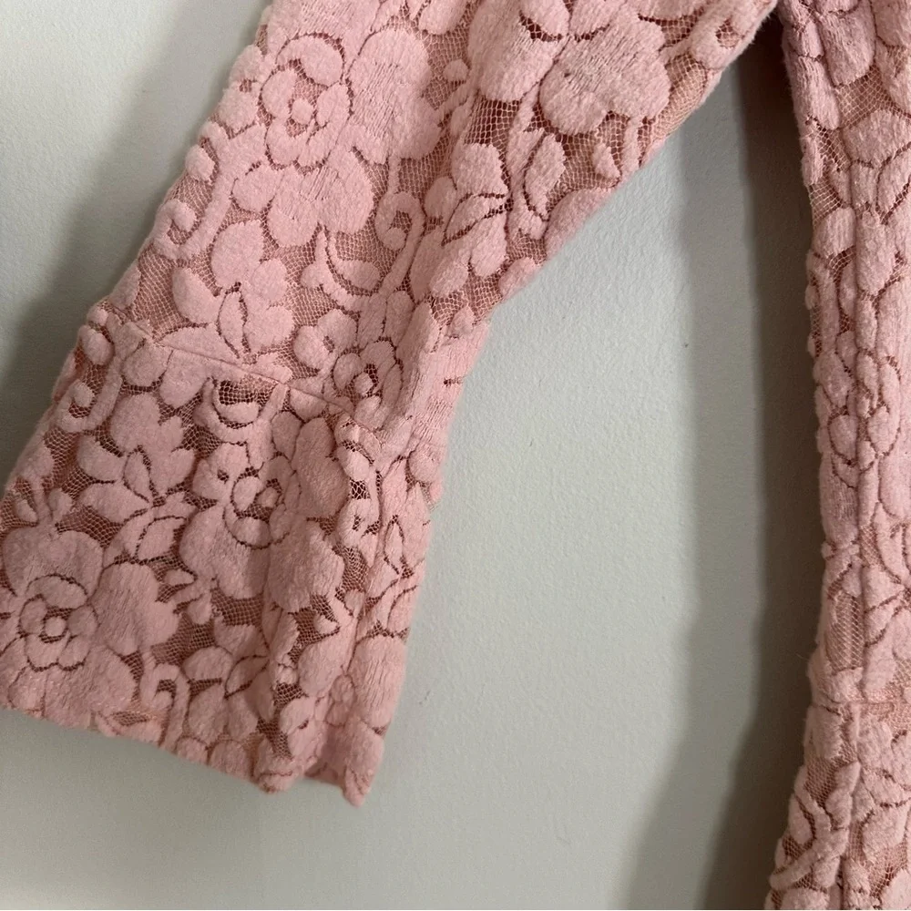 Abercrombie Kids Dusty Pink Lace Floral 3/4 Sleeve Dress